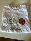 Very Sweet Strawberry Appliqué T-shirt